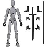 MerryXD Titan 13 Action Figure, 3D Printed Multi-Jointed Movable, Grey