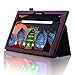 ACdream Lenovo Tab 2 A10 & Lenovo Tab3 10 Business Case, Folio Leather Cover Case for Lenovo Tab2 A10-70 / Tab2 A10-30 / TAB-X103F Tab 10 / Tab3 10 Business Tablet, Dark Purple
