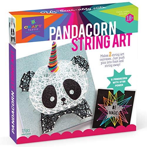 Craft-tastic - String Art Kit - Craft Kit Makes 2 Large String Art Canvases - Pandacorn Edition