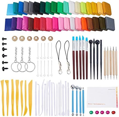 tomoyou Polymer Clay Starter Kit, Safe and Nontoxic DIY Baking Clay Blocks, Colored Soft Air Dry Clay Kit with Tool Accessories, Fun Gift for Kids