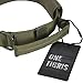 OneTigris Tactical Dog Collar with Handle and UTX-duraflex Buckles Adjustable Nylon Collar Fit Medium to Large Dog with 17'' - 24.2'' Neck Girth (OD Green)