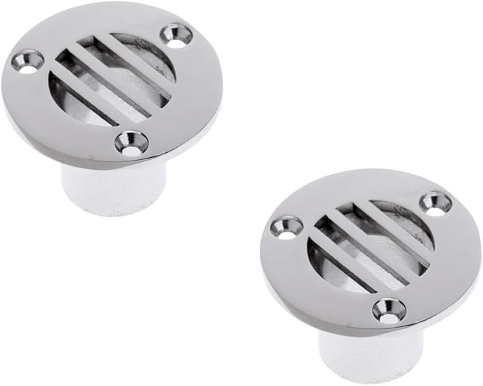 Boat Deck Stainless Steel Cockpit Drain 90 Degrees Flush Mount Shower