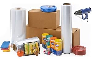 PACKAGEZOOM 18" x 3500 ft. Heat Shrink Film Wrap Strong Centerfold Polyolefin 75 Gauge Heat Activated Shrink Wrap, 1 Roll