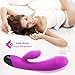 G-Spot Rabbit Waterproof Rechargeable Dildo Vibrator Adult Sex Toys for Women - Adorime Silicone Clitoris Vagina Stimulator Massager with 50 Speed Sex Things for Couples - Purple