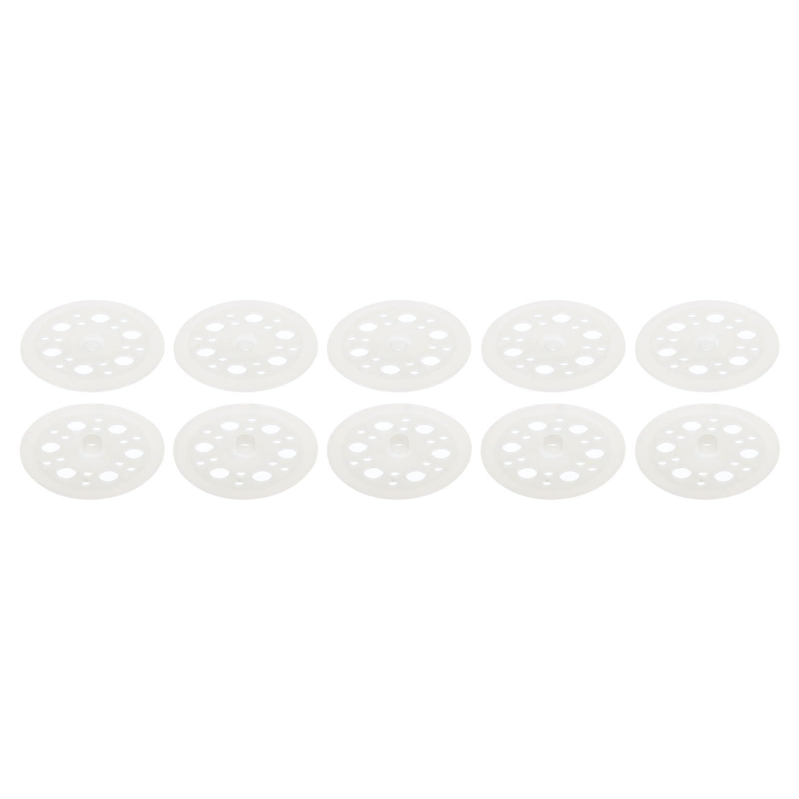 PATIKIL 46mm Polypropylene Washers, 200 Pack Load Spreading Flat Plastic Washers for Fixing Wall Ceiling Insulation Board Foam Panels Sheets, White
