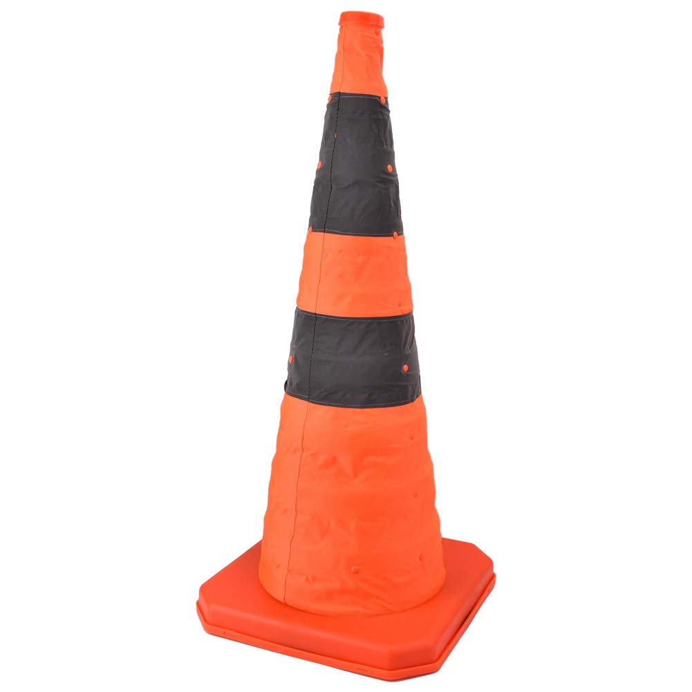 Parking Cones, 70cm High Quality Road Traffic Collapsible Road Cones with Reflective Strip Safety for School, Garages, Driveway