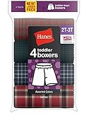 HANES Toddler Boys Assorted Plaid Boxers - 4 Pack - TB85T4 - Assorted, 4T