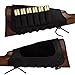 BronzeDog Leather Cartridge Buttstock Shotgun Shell Holder, Hunting Buttstock Ammo Holder Pouch Bag for Rifles, Shotgun Shell Pouch Shell Holder Stock