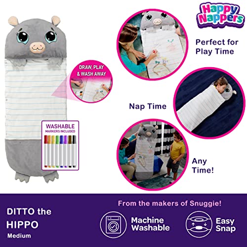 Happy Nappers Pillow & Sleepy Sack Ditto The Hippo, Notebook Design