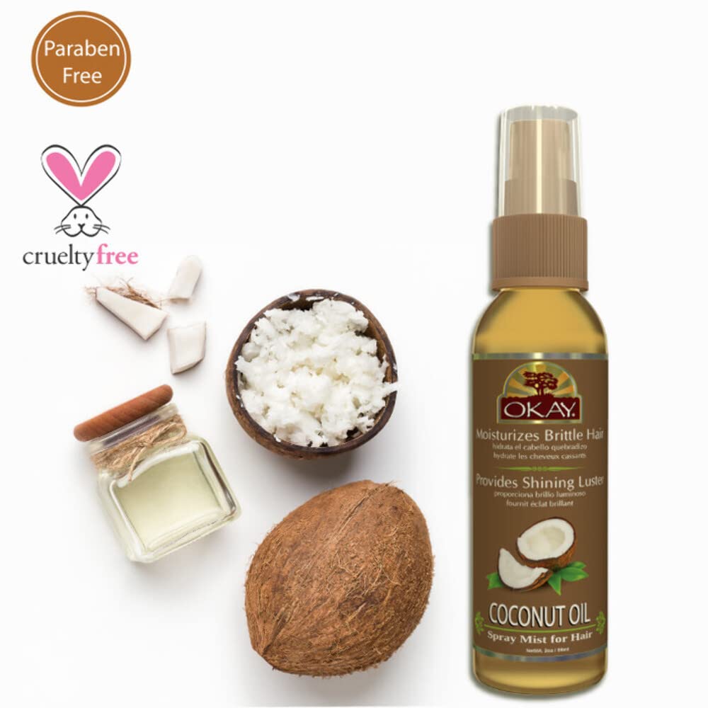 Okay MIST HAIR SPRAY with COCONUT OIL 2oz / 59ml