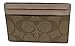 COACH Signature PVC Card Case Light Khaki/Chalk One Size