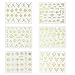 Micropromo 6 Sheets 3D Nail Art Stickers Decals Glitters Gold Decoration Tips Manicure DIY