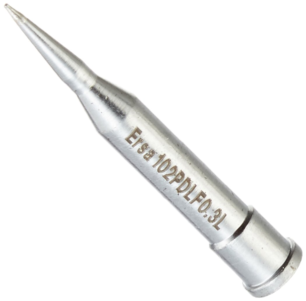 Ersa i-Tip Ersadur 0102PDLF03L Long-Life Soldering Tip Extended Straight Pencil Tip 0.3 mm Diameter with Ersadur-LF Coating