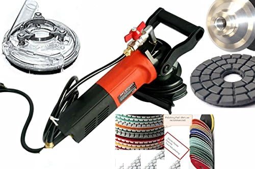Wet Polisher Grinder 5" Universal Dust shroud 5" Diamond Polishing Pad Buffer 27+1 for natural stone engineered stone granite marble terrazzo lapidary masonry floor tile countertop refinishing sander