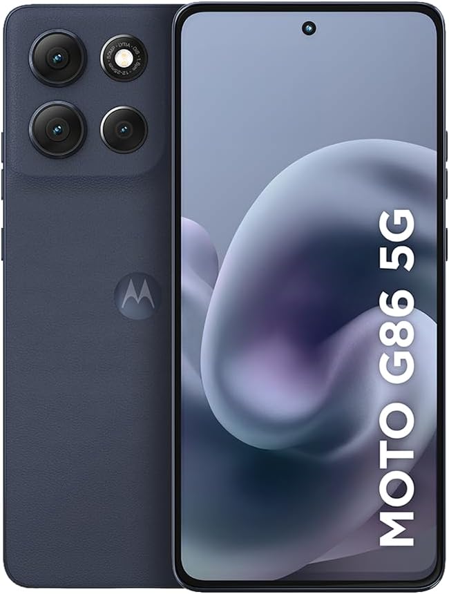 Smartphone Motorola Moto g86 5G, 256GB, Grafite | 24GB (8GB RAM+16GB Ram Boost), Tela 1.5K pOLED, 50MP Sony Camera OIS Moto AI, Videos em 4K, IP68 + IP69