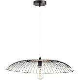 Cyan Design 10794 Parasol Pendant, 1-Light 60 Watts, Matte Black
