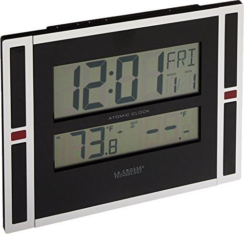 La Crosse Technology 513-149 Atomic Digital Wall Clock, One Size, Black