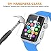 2 Pack - Apple Watch 38mm Tempered Glass Screen Protector,Rockxdays [Only Covers the Flat Area]Anti-Fingerprint, 9H Hardness, Anti-Scratch,Screen Protector for Apple Watch 38mm