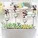 CREATIVE DESIGN Garden Stakes, 4 Pack Fairy Yard Stakes, Metal Mini Garden Stake with Glass Ball for Outdoor Yard, Plant Pots and Garden Decor(13.5 inch Height)