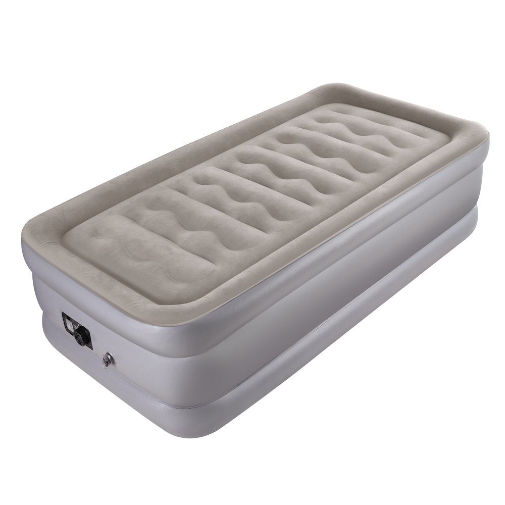 203 x 152 x 48 cm Sable Inflatable Air Bed Double Size Air Mattress with Builtin Electric Pump