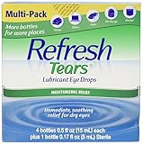 Refresh Tears Lubricant Eye Drops (Four Bottles, 15ml Each and One 5ml Bottle)