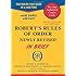 Robert's Rules of Order Newly Revised In Brief, 2nd edition (Roberts Rules of Order in Brief)