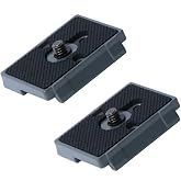 Harwerrel Quick Release Plate 1/4" Screw Compatible with Manfrotto 200PL-14 322RC2 324RC2 488RC2 496RC2 Camera Tripod Head (Pack of 2)