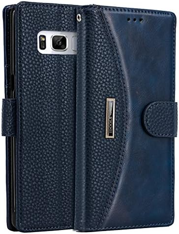 Samsung Galaxy Note 8 Case Wallet,IDOOLS Flexible PU Premium Leather [Card holder] Galaxy Note 8 Cover,ID Holder Drop Proof,Protective Case For Galaxy Note 8,Deep blue