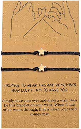 Pinky Promise Long Distance Matching Bracelets for Best Friend Couples Family Lovers Teen Girl Birthday