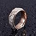 King Will Meteor 8mm Titanium Wedding Band Ring Rose Gold Plated Meteorite Domed Polished