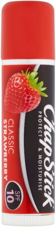 ChapStick Lip Balm Strawberry Classic Formula Softens Dry Chapped Lips