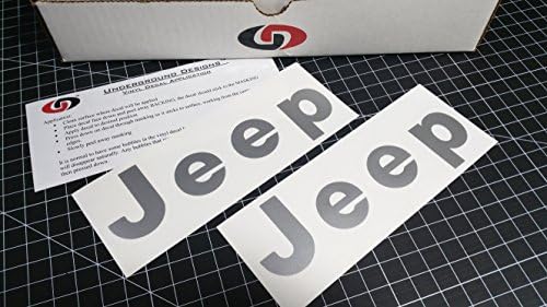 JEEP YJ Fender Decals 1987-1995 Sticker Kit METALLIC SILVER by Underground Designs