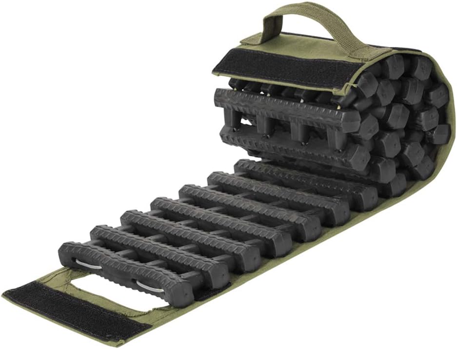 Voolok Recovery Traction Mat, with Bag, Ladder Track Grabber Auto Traction Aid, for Ice Snow or Sand Ladder Emergency Traction