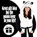 Emolly Fashion Panda Bathrobe with Hood Soft and Warm Robe for Women (Large)