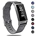 hooroor Canvas Woven Band Compatible for Fitbit Charge 3 Bands and Charge 3 SE Band, Soft Breathable Fabric Cloth Replacement Wristbands Strap Sports Accessories Small Large for Women Men