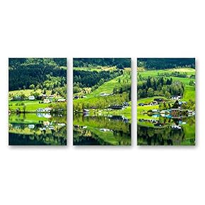 Beautiful Scenery with Turquoise Lake Forest and Mountains...