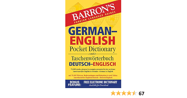 Barron S German English Pocket Dictionary 70 000 Words Phrases Examples Presented In Two Sections American Style English To German German To English Barron S Pocket Bilingual Dictionaries Martini Ursula 9781438006086 Amazon Com Books