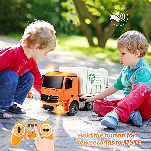 Double e remote control garbage truck 2.4ghz electric recycling