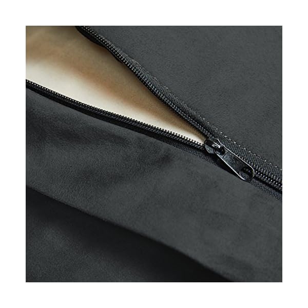 Lumaland Luxury 7Foot Bean Bag Chair with Microsuede Cover Black