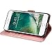 iPhone 7 Plus Case, iPhone 8 Plus Case, Moze iPhone 7 Plus Wallet Case [4 Card Slots ] [Wrist Strap] [Stand Feature] PU Leather Flip Wallet Case Cover for iPhone 7 Plus/iPhone 8 Plus - Rose Gold