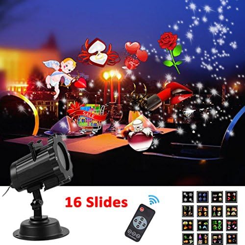 Led Projector Light Holiday Projector CLEVERLOVE 2017 Newest Christmas Projector Light Waterproof Outdoor Landscape Lighting Spotlight with 16 Slides Dynamic Lighting Show for Christmas, Halloween