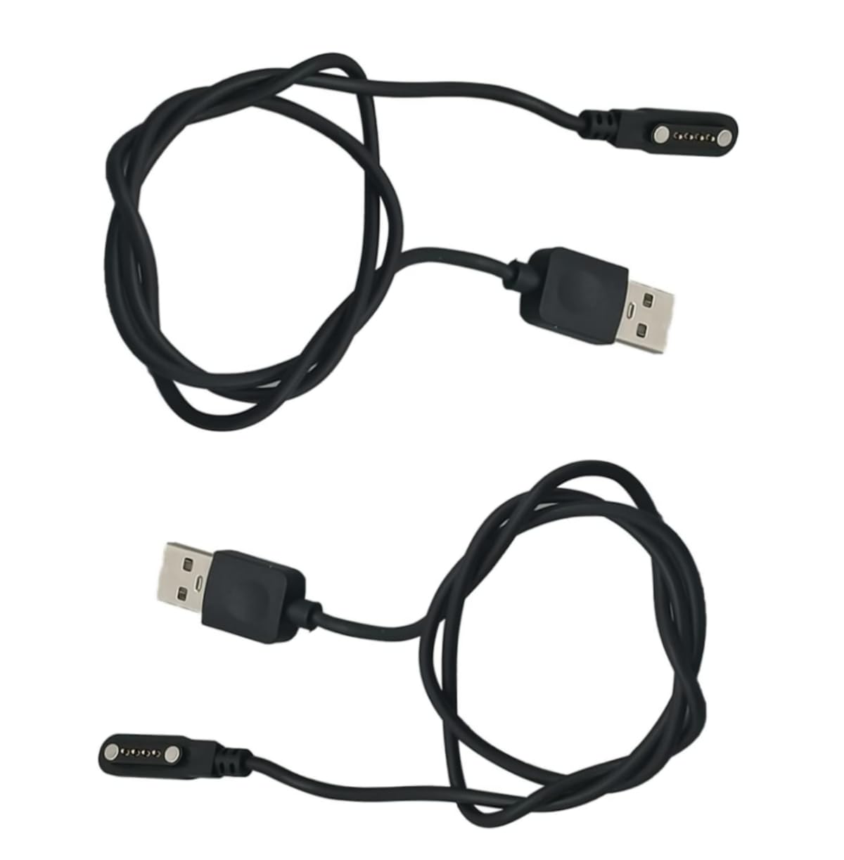 Aliwisdom [2 Pack] Universal Smart Watch Charger Magnetic 7.62mm, Smartwatch Accessories Universal 4 Pin Magnetic Replacement Charger Compatible Cable Contact pin spacing 7.5mm - 8mm