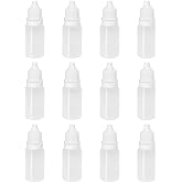 Juxiamal 12 PCS 10ml Eye Dropper Bottles with Caps | Plastic Eye Dropper Bottle, Empty Squeezable Drop Bottles for Liquids