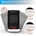 Portable Space Heater 950W with Auto Oscillating, Quick Heat-up, Tip-Over and Overheating Protection, Nobebird 2 in 1 PTC Ceramic Heater and Quiet Table Fan for Home Office Floor