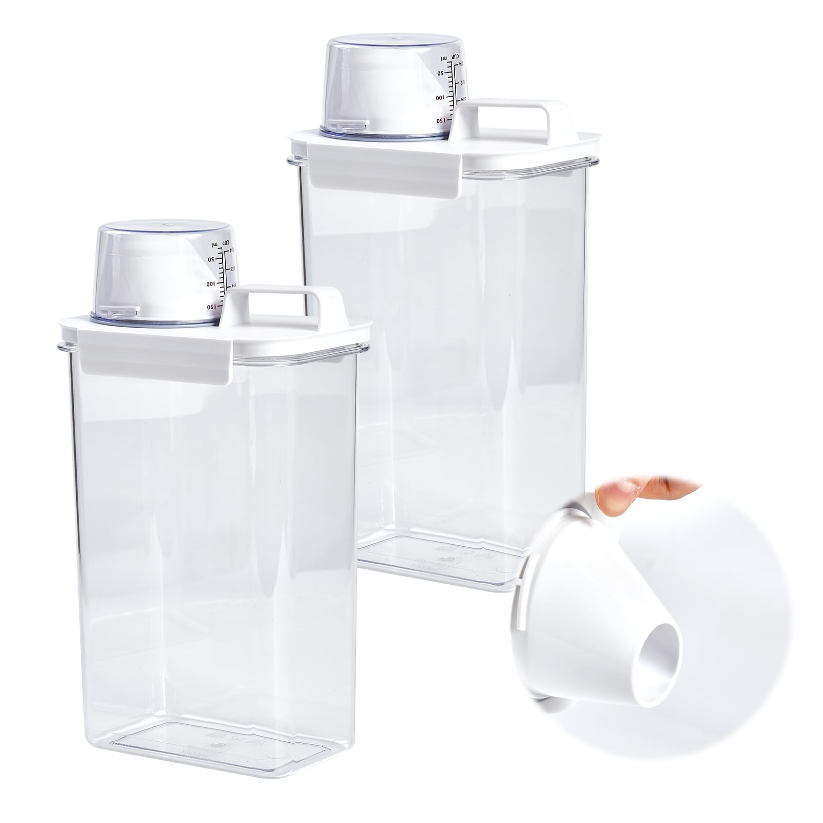 2pcs 2300ML washing powder storage, laundry detergent storage,laundry detergent dispenser container