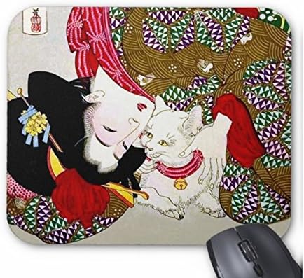 Amazon Co Jp 月岡芳年 猫と美人のマウスパッド フォトパッド 浮世絵シリーズ ホーム キッチン