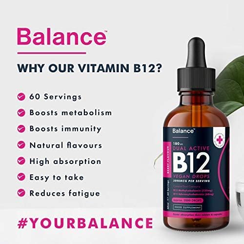 Vitamin B12 Liquid Drops, Vegan, High Strength 3000mcg, 2 Month Supply, 60 Servings, 18,000mcg per 60ml Dropper Bottle - Image 4