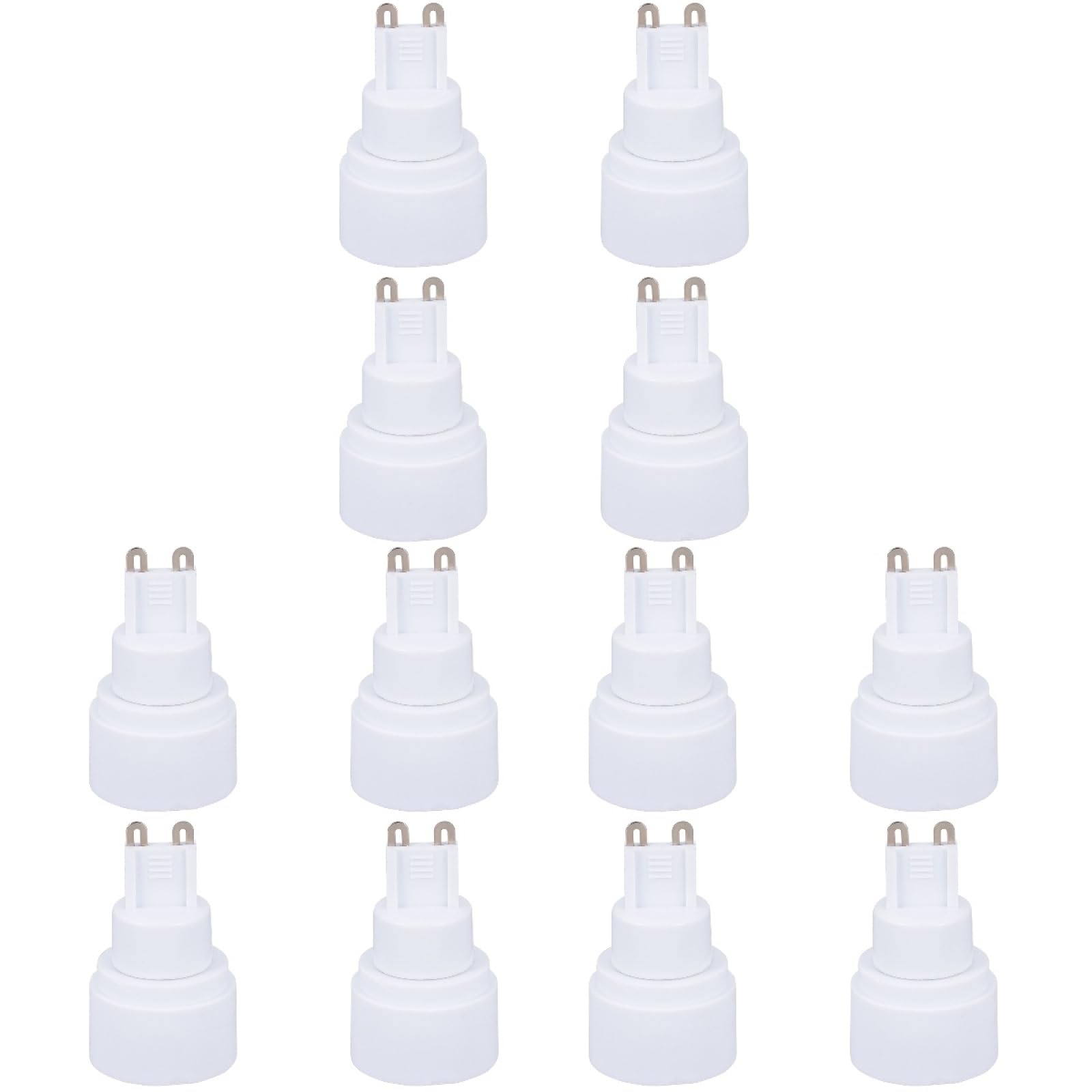 Uonlytech G9 to E14 Bulb Converter Lamp Holder Adapter Pack of 12 Compatible with Indoor Lighting Table Lamps Ceiling Lamps Compact Ceramic Socket Converter