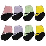 Babibean Newborn Baby Girls Mary Jane Sneaker Walker Toddler Socks,Multi,3-48 Months(8 Pairs)