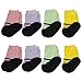 Babibean Newborn Baby Girls Mary Jane Sneaker Walker Toddler Socks,Multi,3-48 Months(8 Pairs)